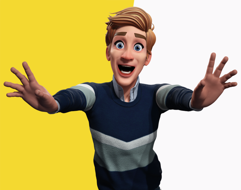 Father Cartoon Man Rigged RealTime Male 3D Model .c4d .max .obj .3ds .fbx .stl .blend