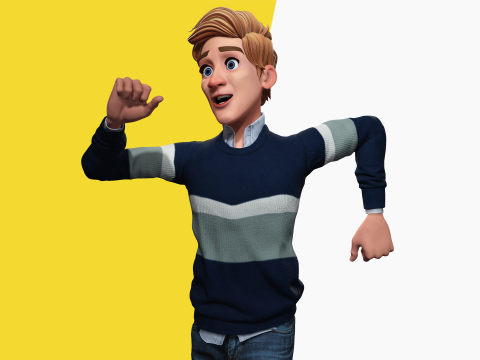 Father Cartoon Man Rigged RealTime Male 3D Model