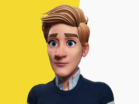 Father Cartoon Man Rigged RealTime Male 3D Model