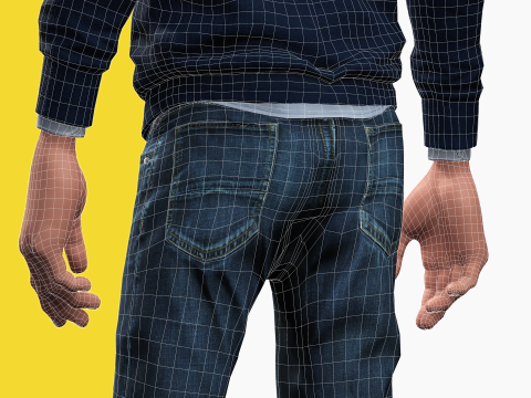 Father Cartoon Man Rigged RealTime Male 3D Model