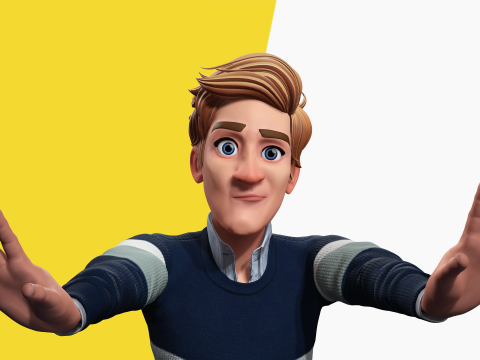 Father Cartoon Man Rigged RealTime Male 3D Model