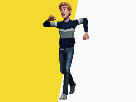 Father Cartoon Man Rigged RealTime Male 3D Model