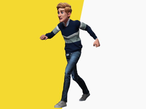 Father Cartoon Man Rigged RealTime Male 3D Model