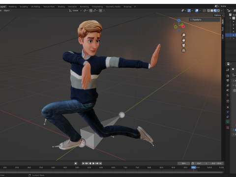 Father Cartoon Man Rigged RealTime Male 3D Model