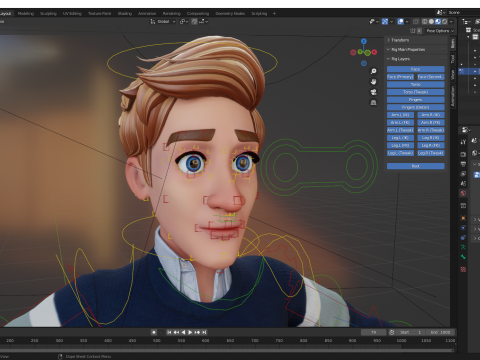 Father Cartoon Man Rigged RealTime Male 3D Model