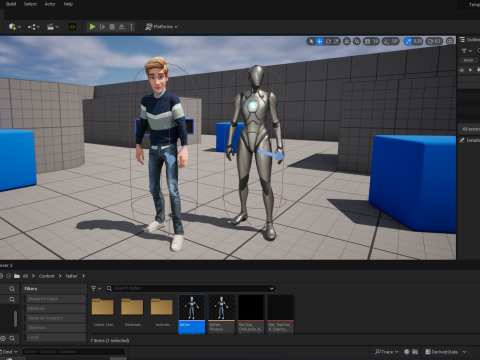Father Cartoon Man Rigged RealTime Male 3D Model