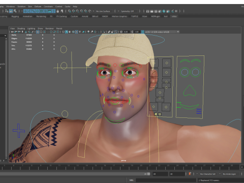 Muscle Stylized Strongman Bodyguard Commander Low-poly 3D 모델