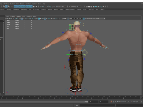 Muscle Stylized Strongman Bodyguard Commander Low-poly 3D 모델