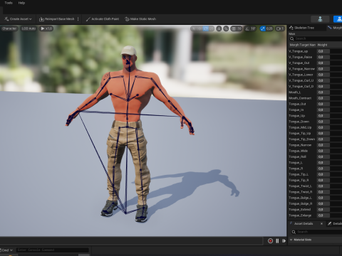 Muscle Stylized Strongman Bodyguard Commander Low-poly 3D 모델
