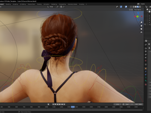 Realistic Female Athlete in Sportswear 3D 모델