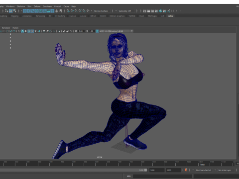 Realistic Female Athlete in Sportswear 3D 모델