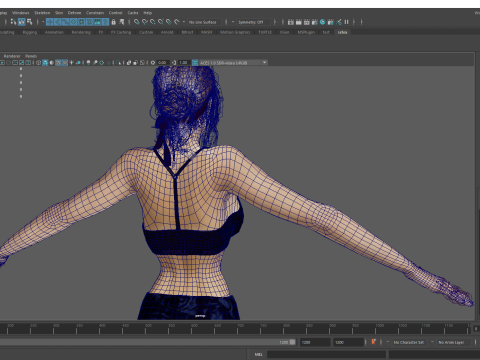 Realistic Female Athlete in Sportswear 3D 모델