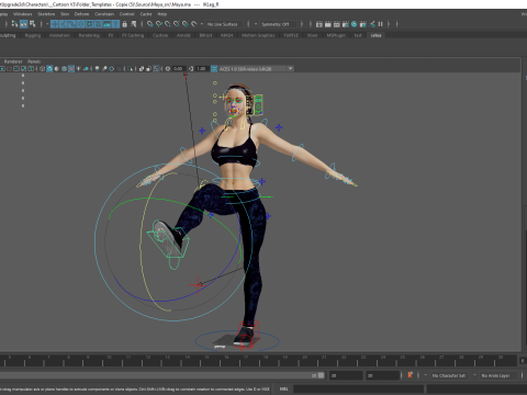 Realistic Female Athlete in Sportswear 3D 모델
