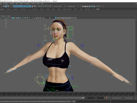 Realistic Female Athlete in Sportswear 3D 모델