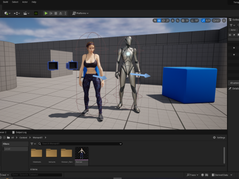 Realistic Female Athlete in Sportswear 3D 모델