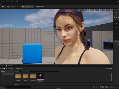 Realistic Female Athlete in Sportswear 3D 모델