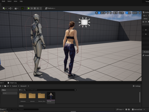 Realistic Female Athlete in Sportswear 3D 모델