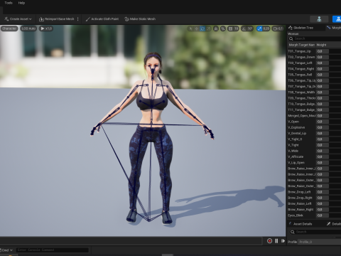 Realistic Female Athlete in Sportswear 3D 모델