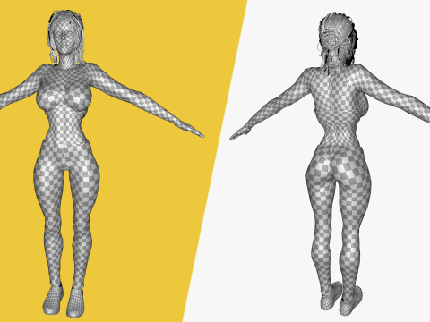 Realistic Female Athlete in Sportswear 3D 모델