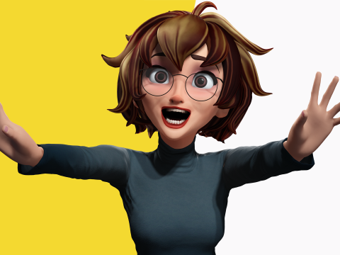 Mother Cartoon Woman Rigged RealTime girl 3D 3D मॉडल