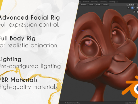 Mother Cartoon Woman Rigged RealTime girl 3D 3D मॉडल