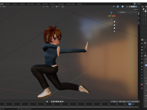 Mother Cartoon Woman Rigged RealTime girl 3D 3D मॉडल
