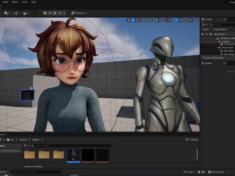 Mother Cartoon Woman Rigged RealTime girl 3D 3D मॉडल