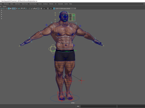 Realistic Male Bodybuilder 3D HQ Low-poly 3D Модель