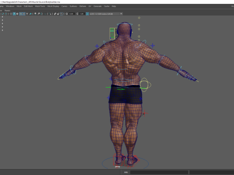 Realistic Male Bodybuilder 3D HQ Low-poly 3D Модель
