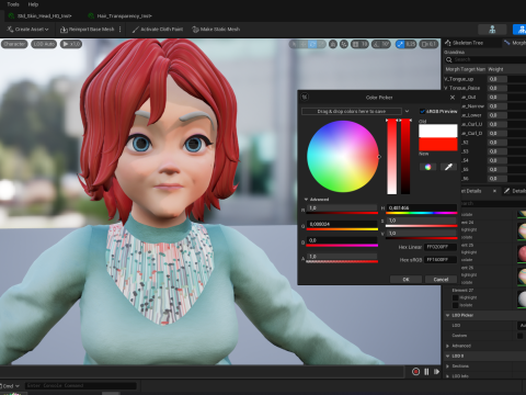Grandma Cartoon Old Woman Rigged Modello 3D