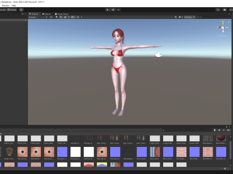 Prestige Red hair stylized cartoon 3D Woman Rigged 3Dモデル