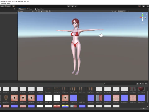 Prestige Red hair stylized cartoon 3D Woman Rigged 3D Model