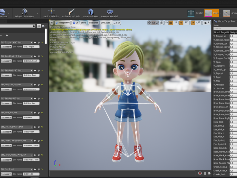 Sister Cartoon girl Rigged child 3D Model