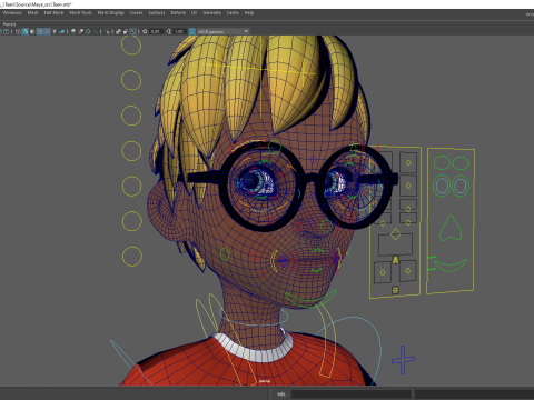 Cartoon Young Teen man child Rigged Low-poly 3D 모델