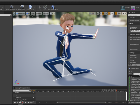 Child Young Teen Cartoon man Rigged Low-poly 3D Model