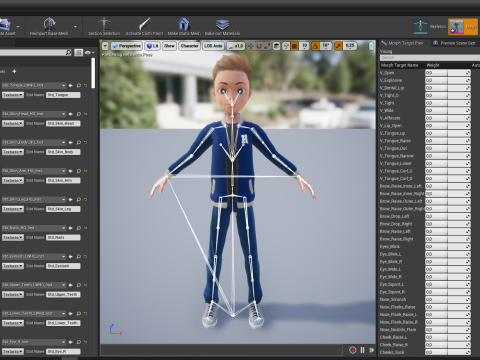 Child Young Teen Cartoon man Rigged Low-poly 3D Model