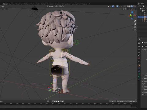 Free Toon Child Stylized Cartoon Kid Rigged Baby Character 3D Model