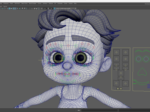 Free Toon Child Stylized Cartoon Kid Rigged Baby Character 3D-Modell