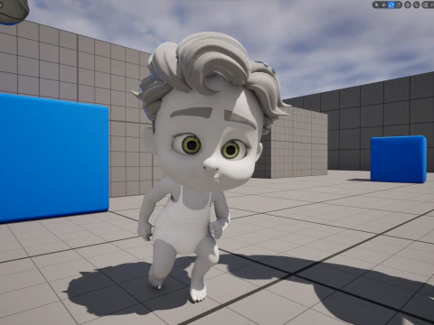 Free Toon Child Stylized Cartoon Kid Rigged Baby Character 3D Model