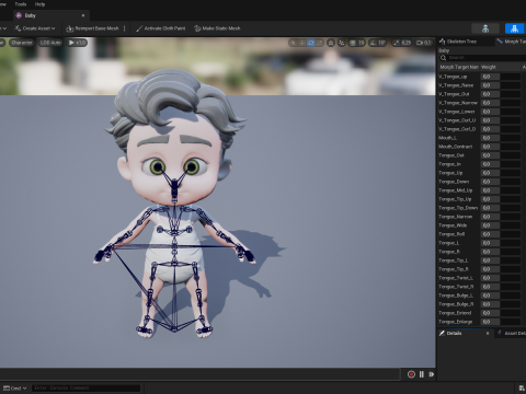 Free Toon Child Stylized Cartoon Kid Rigged Baby Character 3D-Modell