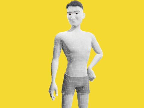 Free Stylized Cartoon Male Rigged Toon Young Man Cartoon 3D 3D मॉडल