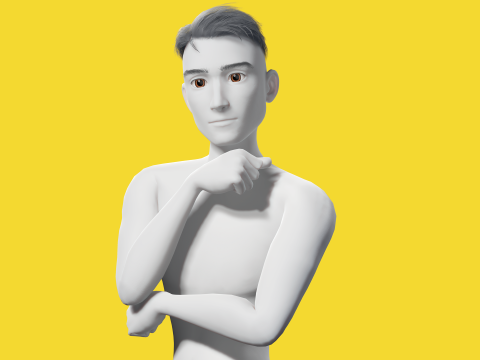 Free Stylized Cartoon Male Rigged Toon Young Man Cartoon 3D 3D मॉडल