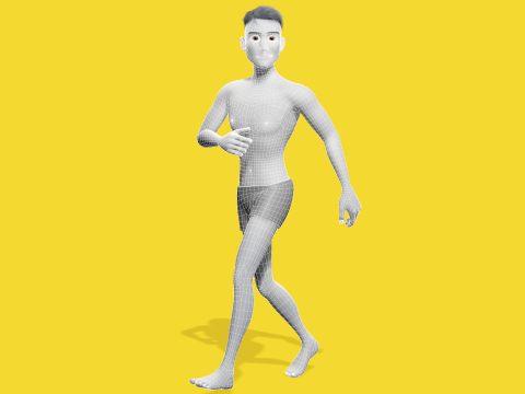 Free Stylized Cartoon Male Rigged Toon Young Man Cartoon 3D 3D मॉडल