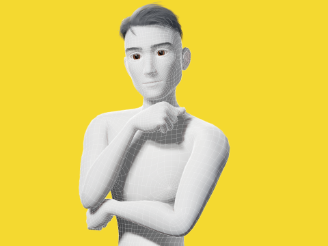 Free Stylized Cartoon Male Rigged Toon Young Man Cartoon 3D 3D मॉडल