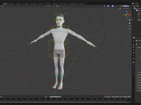 Free Stylized Cartoon Male Rigged Toon Young Man Cartoon 3D 3D मॉडल