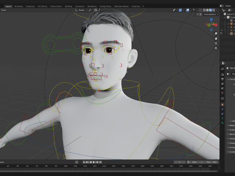 Free Stylized Cartoon Male Rigged Toon Young Man Cartoon 3D 3D मॉडल