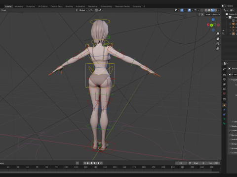 Free Stylized Cartoon Woman Woman with Perfect Topology 3Dモデル