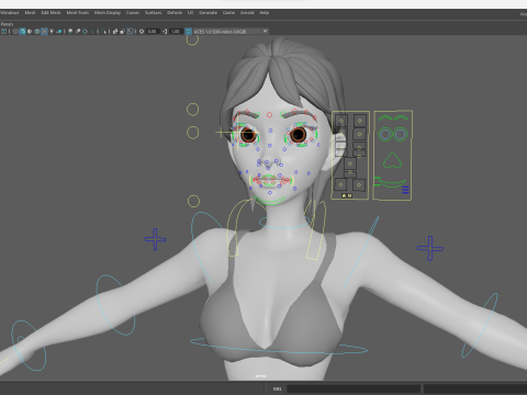 Free Stylized Cartoon Woman Woman with Perfect Topology 3Dモデル
