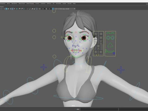 Free Stylized Cartoon Woman Woman with Perfect Topology 3D Model