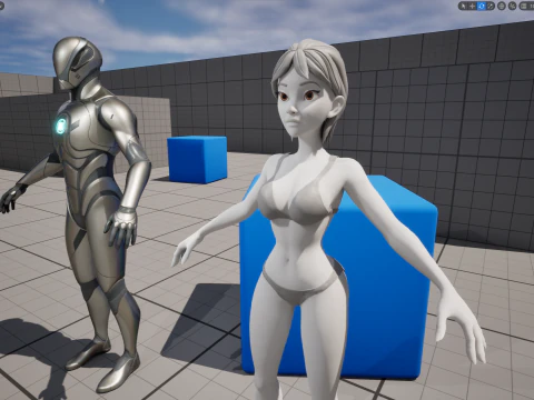 Free Stylized Cartoon Woman Woman with Perfect Topology 3D Model